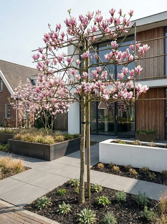 Magnolia soulangeana leivorm 200cm stamhoogte